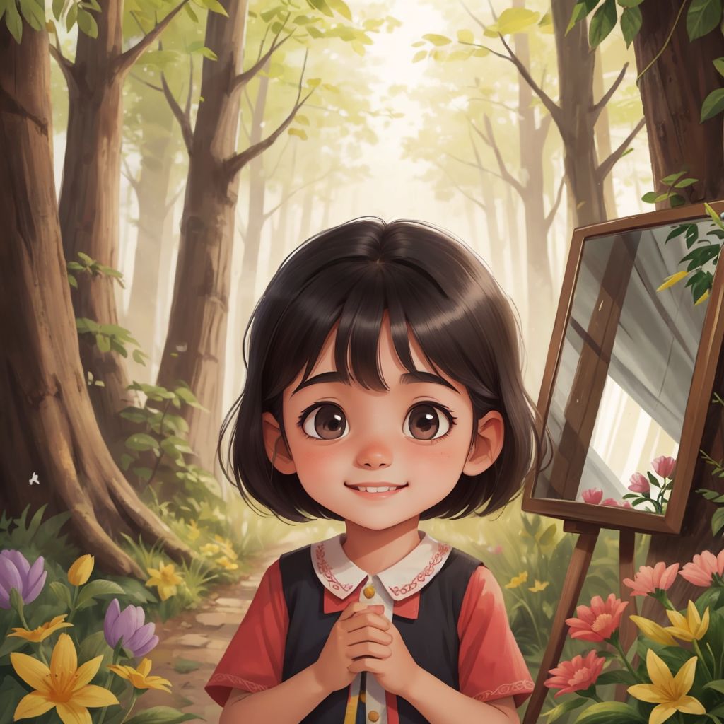 Dona and her mirror friend 