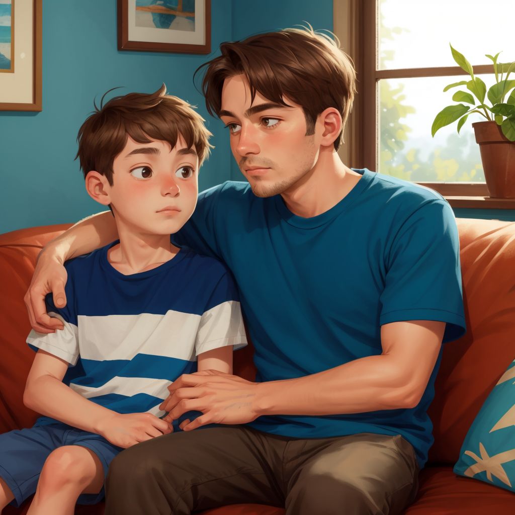 Father and Son only with smiley eyes