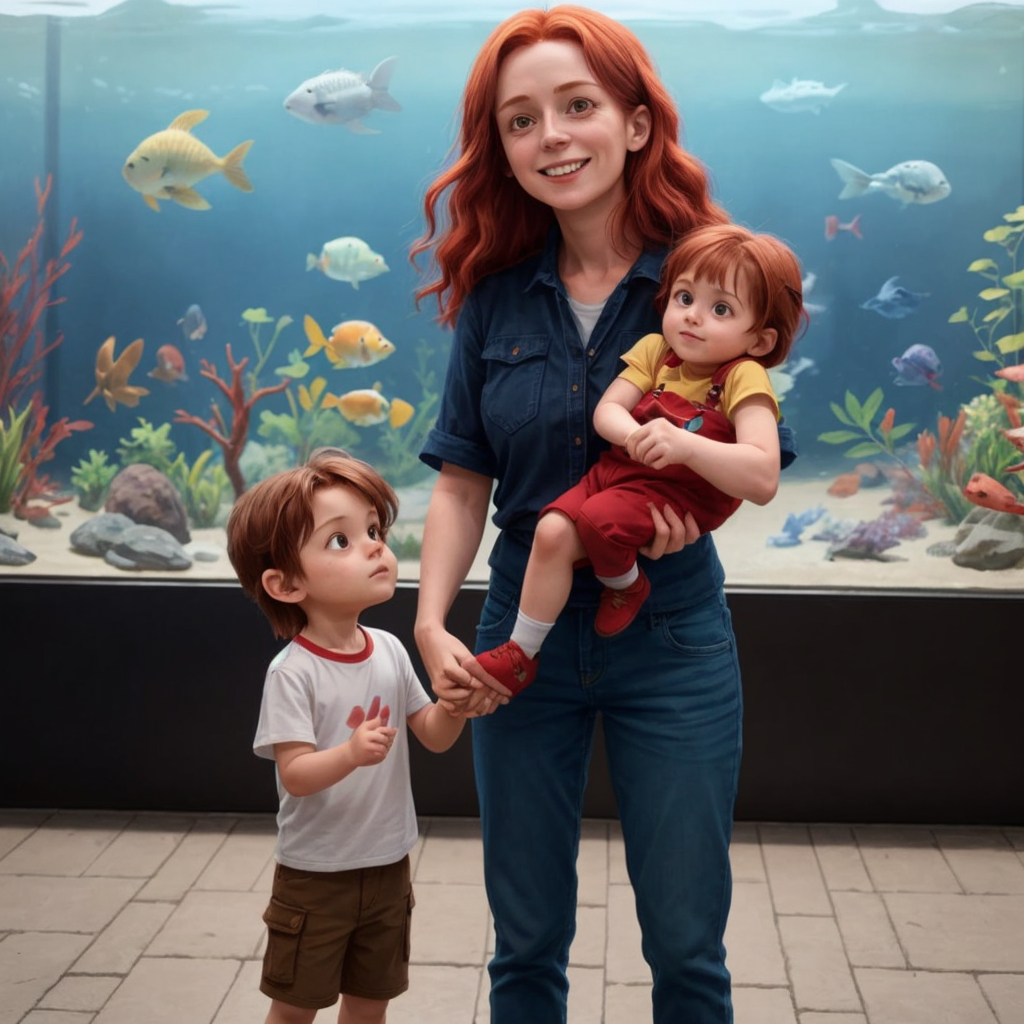 Granny and John visit the Aquarium