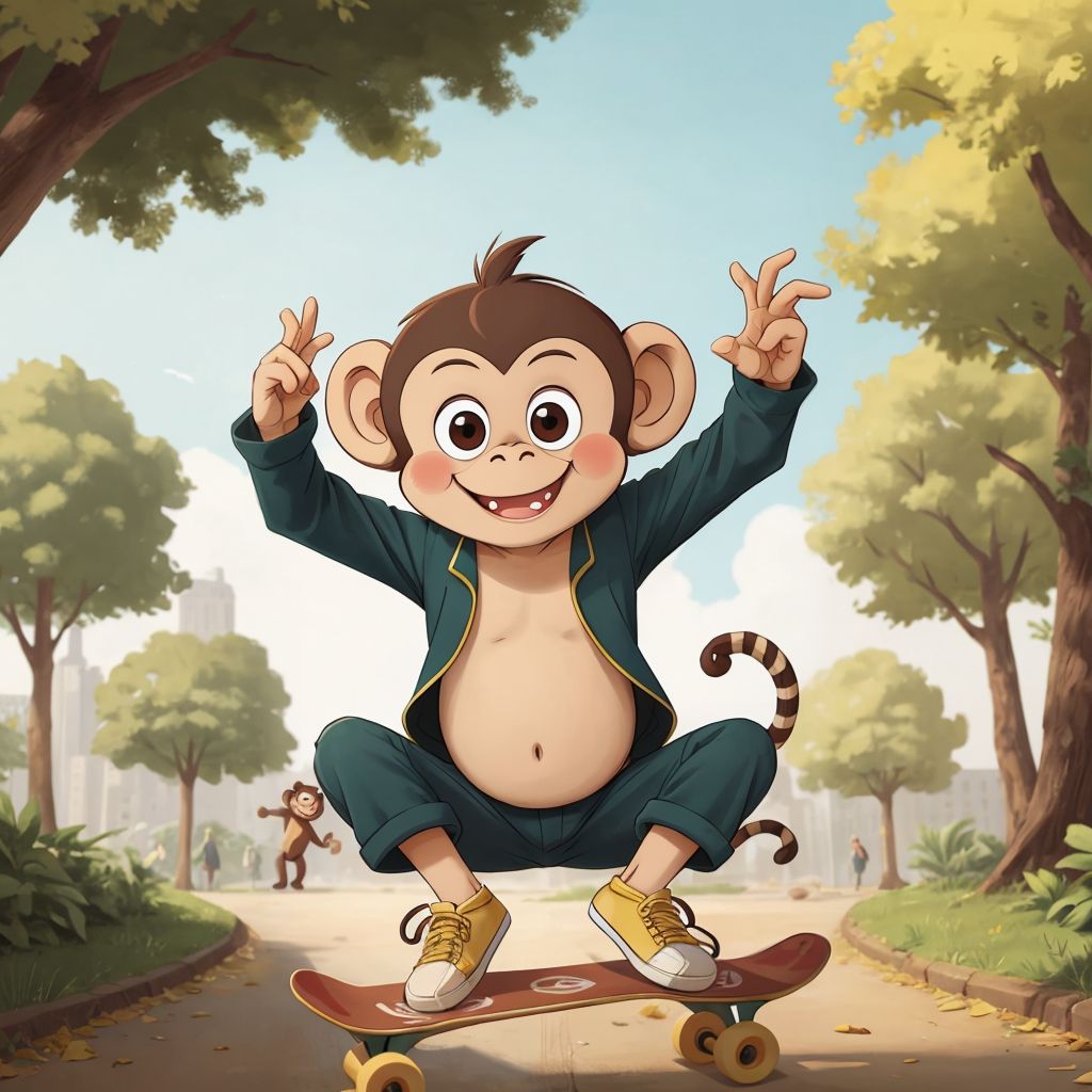 Milo the Skateboarding Monkey