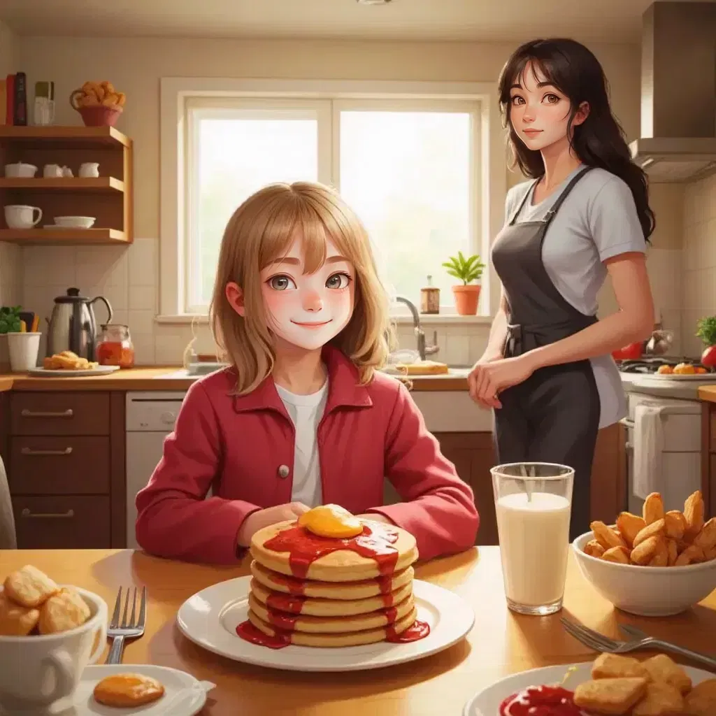 The girl Lena who loved to eat